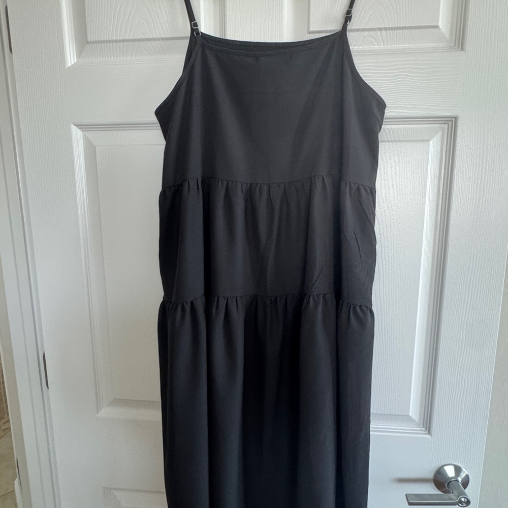 Black Sleeveless Dress with adjustable straps